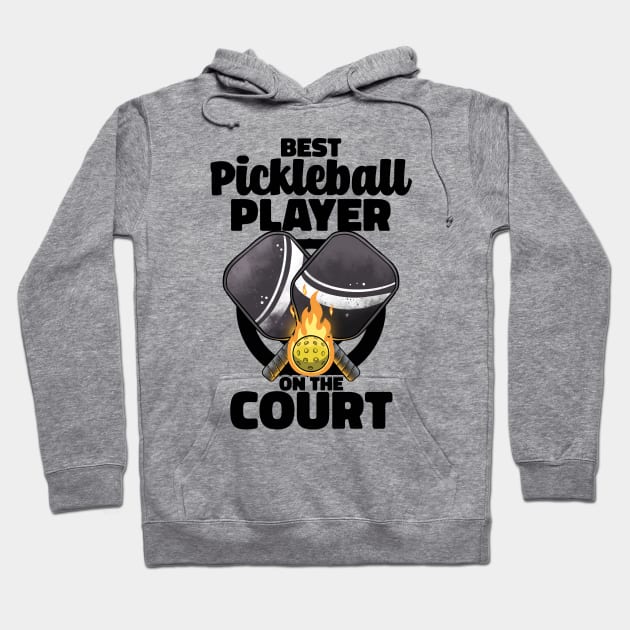 Best Pickleball Player Funny Pickleballer Lucky Pickleball Hoodie by MerchBeastStudio